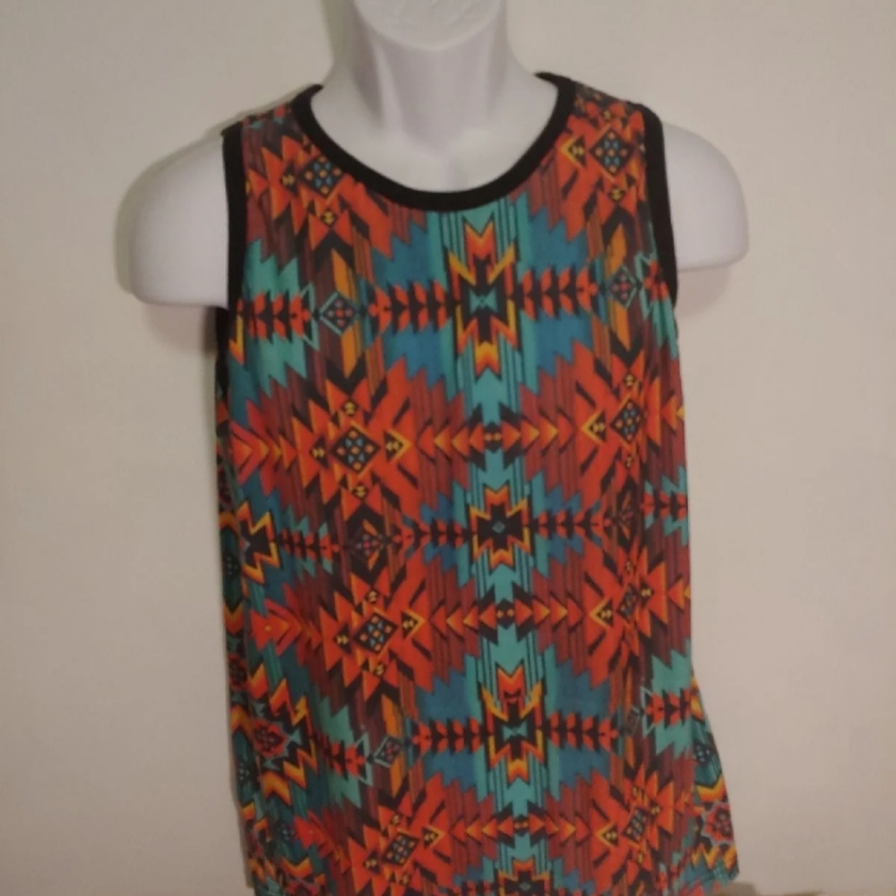 Small Mens Tribal Pattern Tank-top